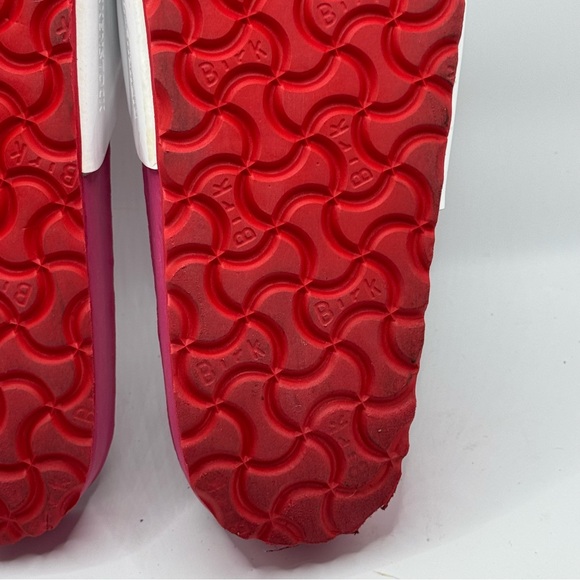 Birkenstock Vaduz Exquisite Size 8 Limited Edition Shock Drop Sandal White Pink - Picture 13 of 15